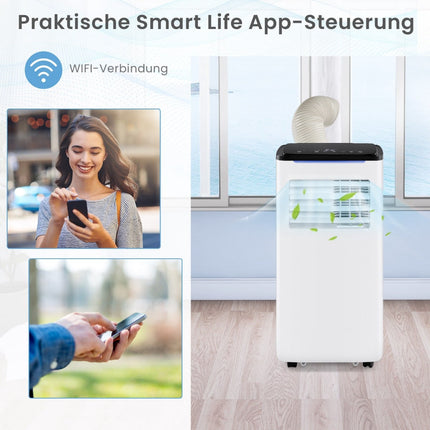 Portable Air Conditioner 9000 BTU, 4-in-1, Smart Control