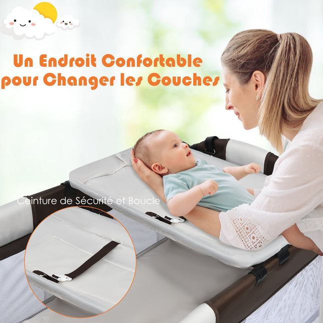Portable Baby Playard With Bassinet And Changing Table