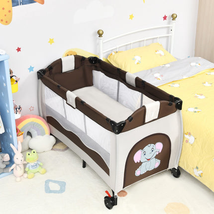 Portable Baby Playard With Bassinet And Changing Table