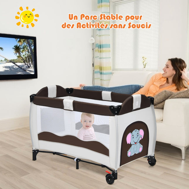 Portable Baby Playard With Bassinet And Changing Table