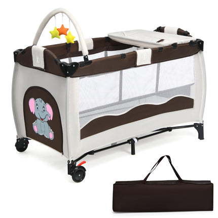 Portable Baby Playard With Bassinet And Changing Table