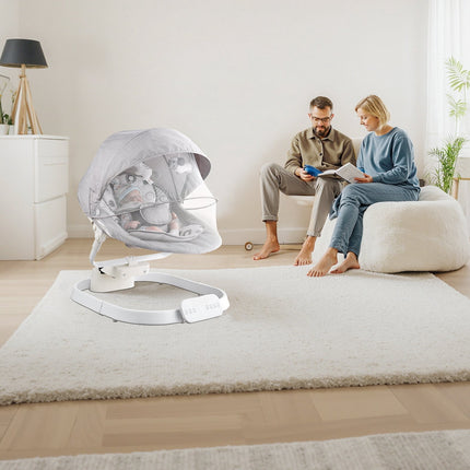 Portable Baby Swing, 3 Speeds, Remote, Bluetooth Music