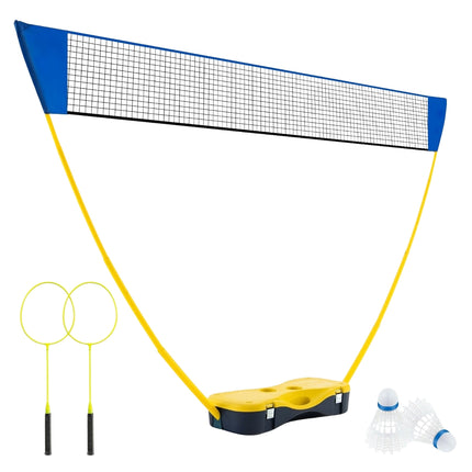 Portable Badminton Set with Net, 2 Rackets & Shuttlecocks