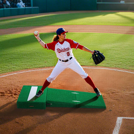 Portable Baseball Pitching Mound, 77-Inch Turf, Rubber