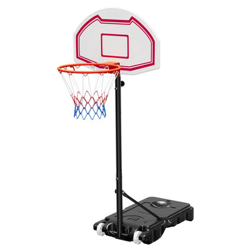 Portable Basketball Hoop, 5.2–6.9 Ft Adjustable, Wheels