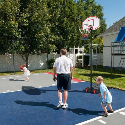 Portable Basketball Hoop, Adjustable Height, 28 In Backboard
