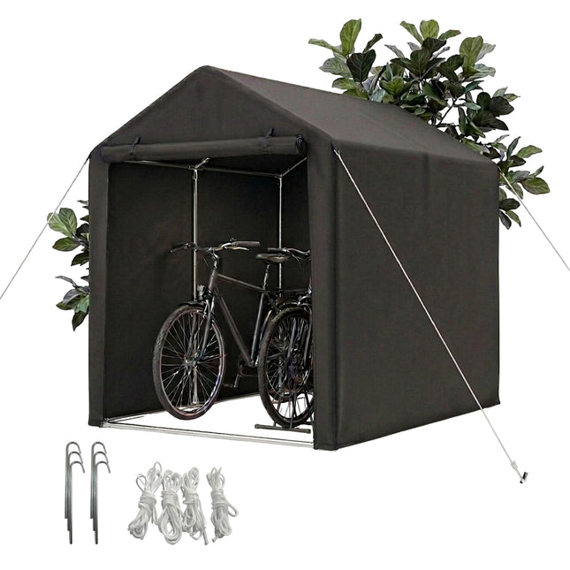 Portable Bike Shed For 2, Waterproof With Window