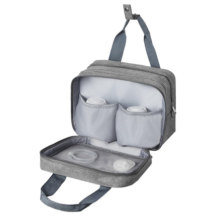 Portable Breast Pump Bag With Ice Pack, Insulated, Grey