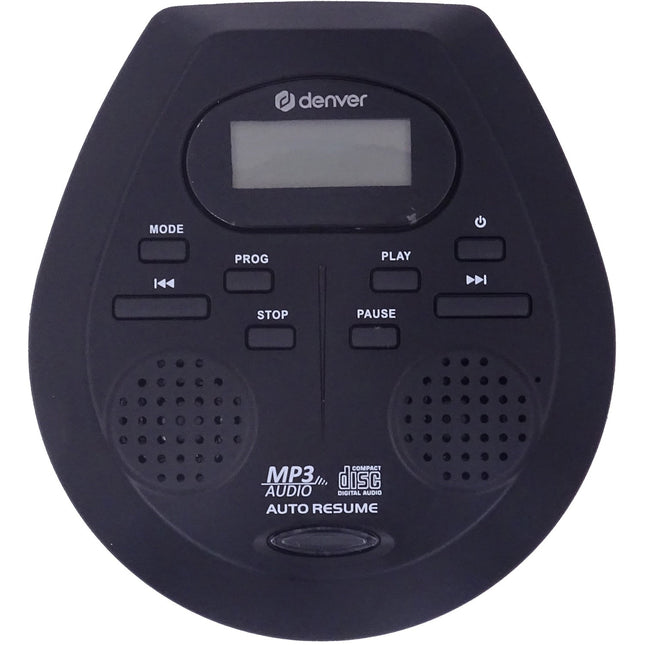 Portable CD Player with Built-In Speakers, Black