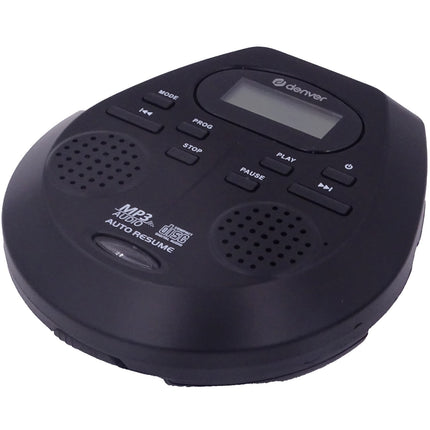 Portable CD Player with Built-In Speakers, Black