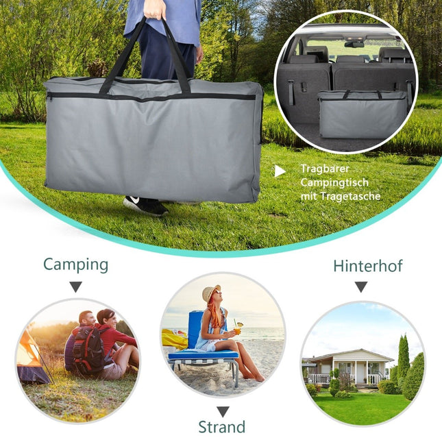 Portable Camping Kitchen Cabinet with 6 Shelves & Carry Bag