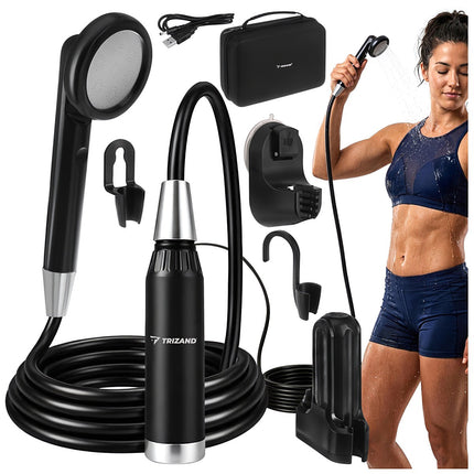 Portable Camping Shower, 2200mAh Battery, USB Charging