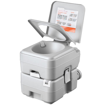Portable Camping Toilet, 20L Detachable Tank, 120 Flushes
