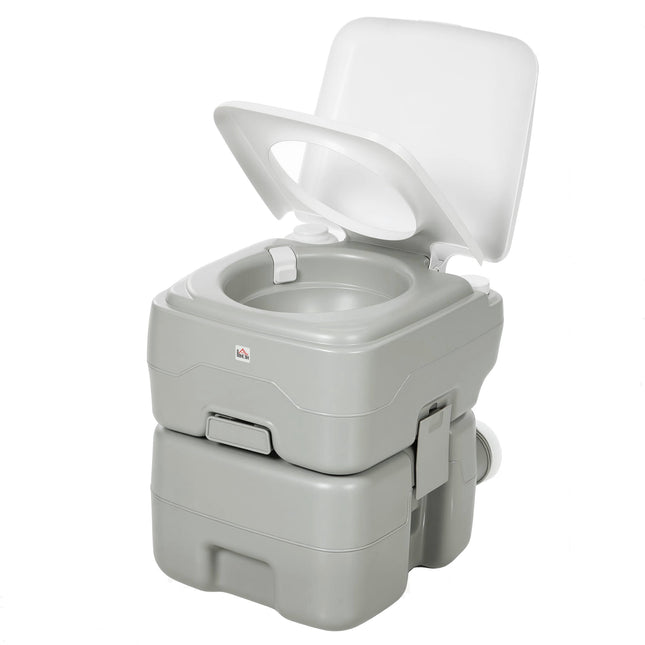 Portable Camping Toilet, 20L Waste Tank, 147kg Capacity