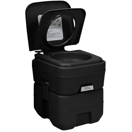 Portable Camping Toilet with 20L & 12L Removable Tanks