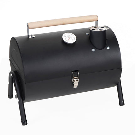 Portable Charcoal Grill with Thermometer & Chimney