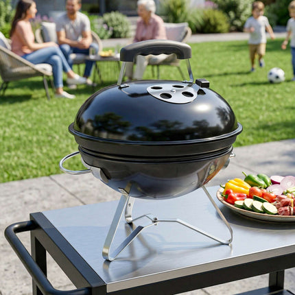 Portable Charcoal Kettle Grill with Lid and Vent, 41 cm