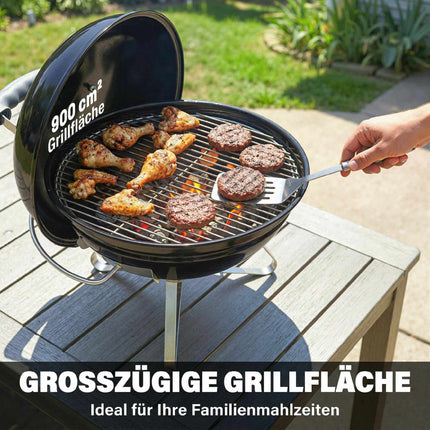 Portable Charcoal Kettle Grill with Lid and Vent, 41 cm