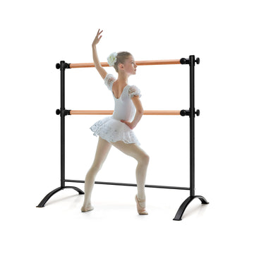 Portable Double Ballet Barre, 4 ft, Adjustable Height