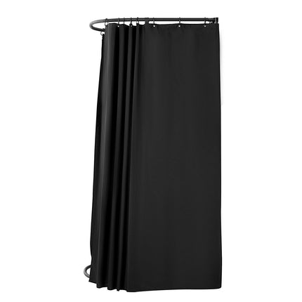 Portable Fitting Room With Polyester Curtain, 100x95x200 cm, Black
