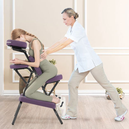 Portable Foldable Massage Chair, Height Adjustable, Bag