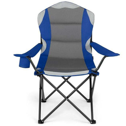 Portable Folding Camping Chair with Cup Holder, Blue