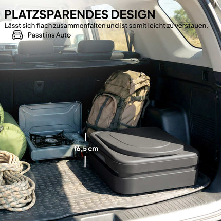 Portable Folding Camping Toilet with 12 Bags, 150kg Capacity