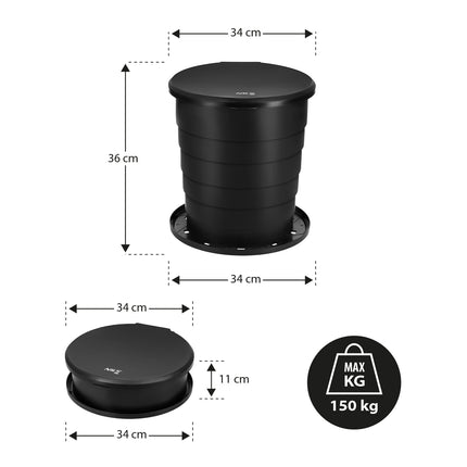 Portable Folding Travel Toilet, Compact Design