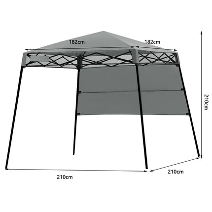 Portable Garden Pavilion Tent with Bag, 181x181x210cm, Grey