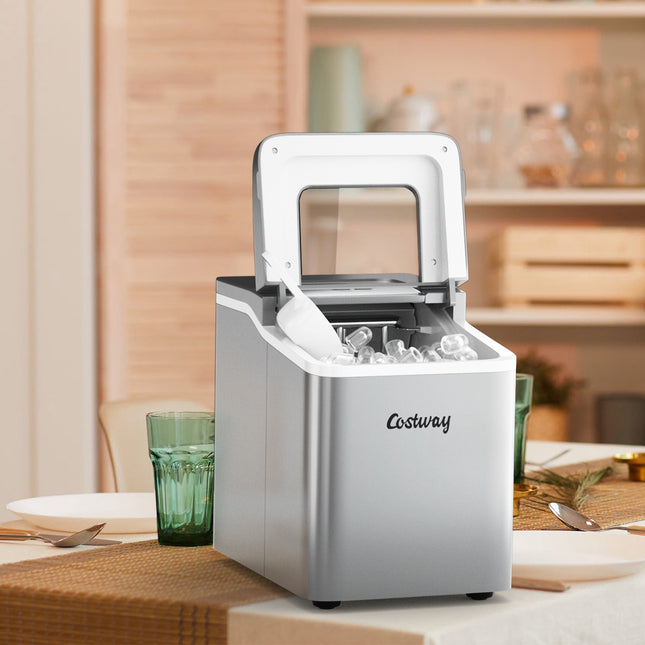 Portable Ice Maker With Self-Cleaning, 12 kg Day, 1.6 L