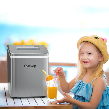 Portable Ice Maker With Self-Cleaning, 12 kg Day, 1.6 L