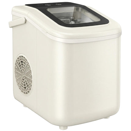 Portable Ice Maker with Self-Cleaning, 12kg/24h, Beige
