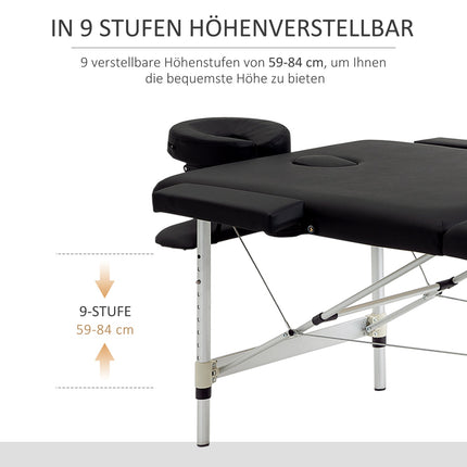 Portable Massage Table with Carry Bag, Adjustable Height