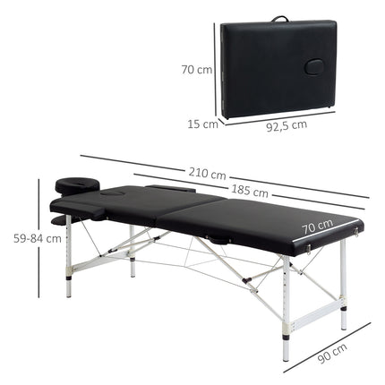 Portable Massage Table with Carry Bag, Adjustable Height