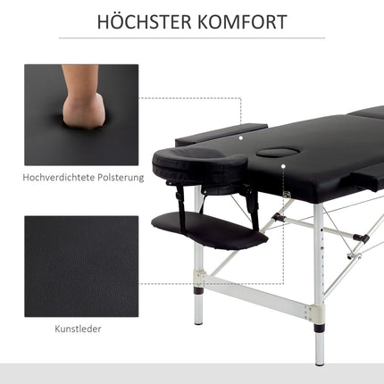 Portable Massage Table with Carry Bag, Adjustable Height