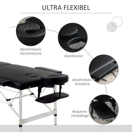 Portable Massage Table with Carry Bag, Adjustable Height
