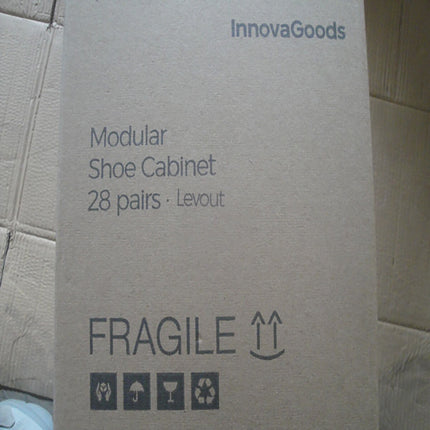 Portable Modular Shoe Cabinet InnovaGoods White - 20 pairs