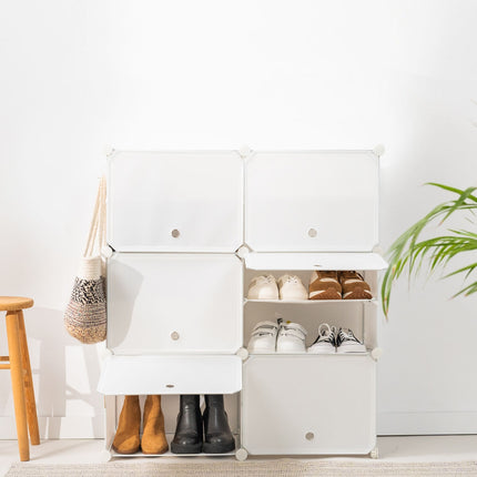 Portable Modular Shoe Cabinet InnovaGoods White - 28 pairs