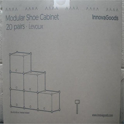 Portable Modular Shoe Cabinet InnovaGoods White - 28 pairs