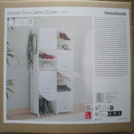 Portable Modular Shoe Cabinet InnovaGoods White - 36 pairs