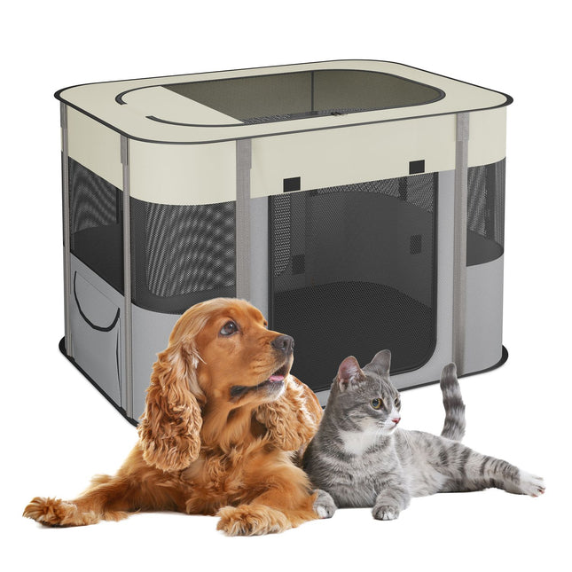 Portable Pet Playpen for Cats & Dogs, Indoor/Outdoor Use