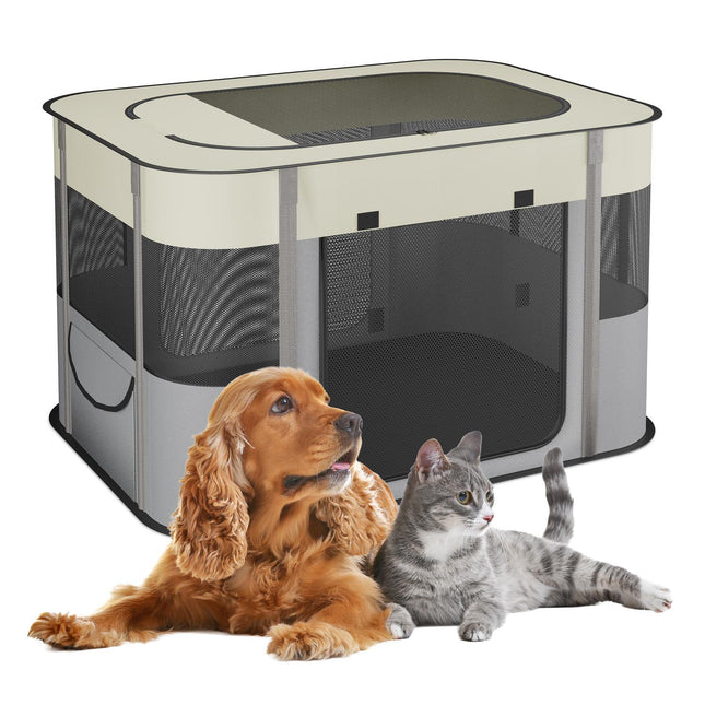 Portable Pet Playpen for Cats & Dogs, Indoor/Outdoor Use