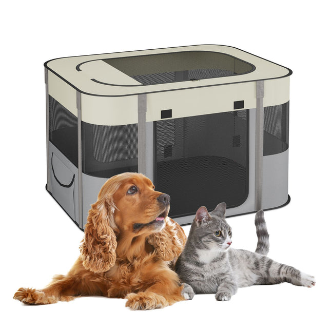 Portable Pet Playpen for Cats & Dogs, Indoor/Outdoor Use