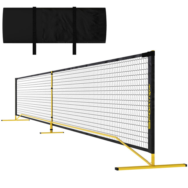 Portable Pickleball Net 6.7m with metal frame and carrying case