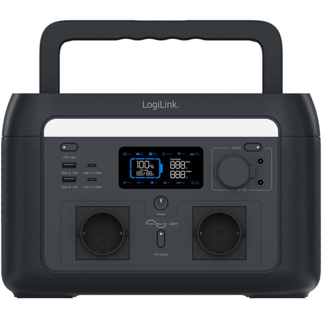 Portable Power Station 600W, 512Wh, Tuya-Compatible