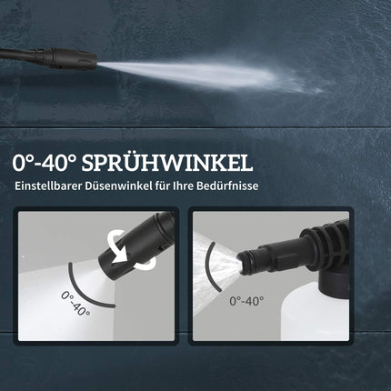 Portable Pressure Washer, 1800W, 135 Bar, Adjustable Nozzle