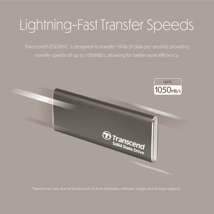 Portable SSD ESD256C USB-C 2TB 10Gbps (R1050/W950 Mb/s) Aluminum