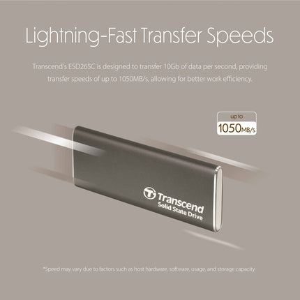 Portable SSD ESD256C USB-C 500Gb 10Gbps (R1050/W950 Mb/s) Aluminum