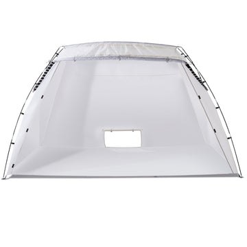 Portable Spray Paint Tent 10x7x6 ft, Floor, Mesh Screen