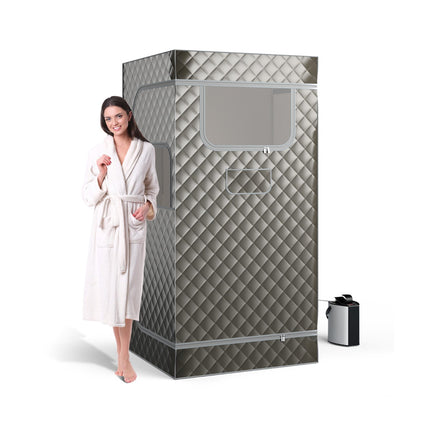 Portable Steam Sauna, 3L 1-Person, Chair, Foot Massager